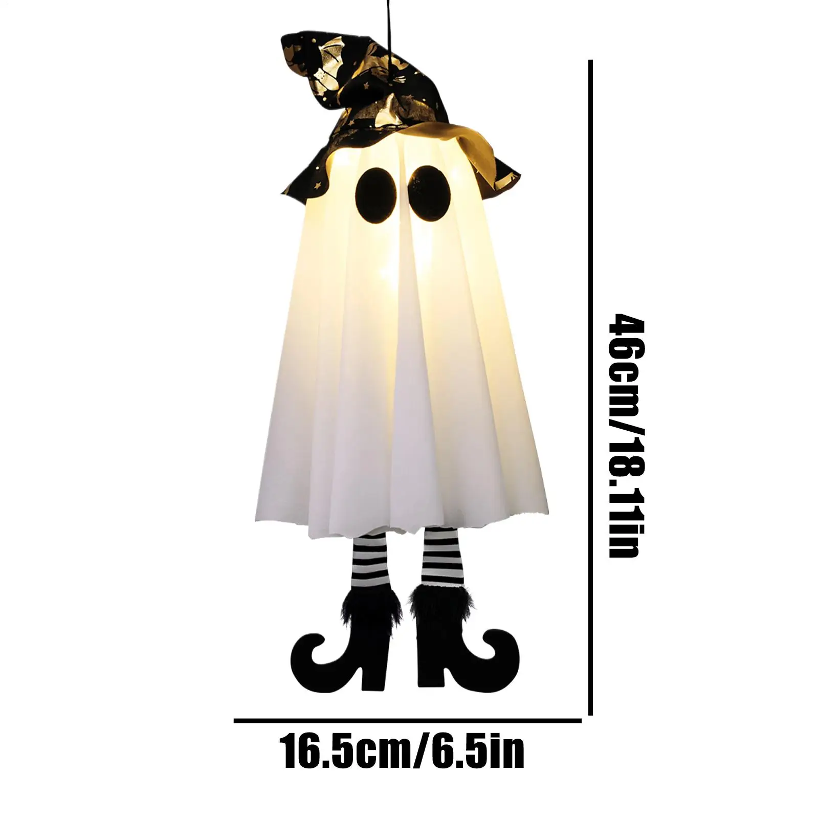 تضيء أشباح قابلة للتعليق للهالوين شبح قلادة زينة مصباح في الهواء الطلق مضاءة الحلي لحديقة الحديقة الشرفات الفناء