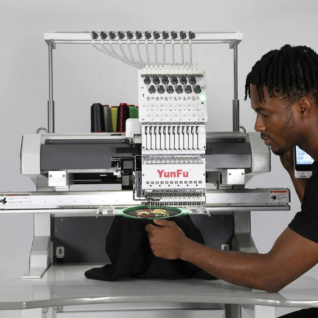 Heavy Duty BL-1201E Embroidery Machine Single Head 500x800mm High Accuracy for Wide Range Embroidery