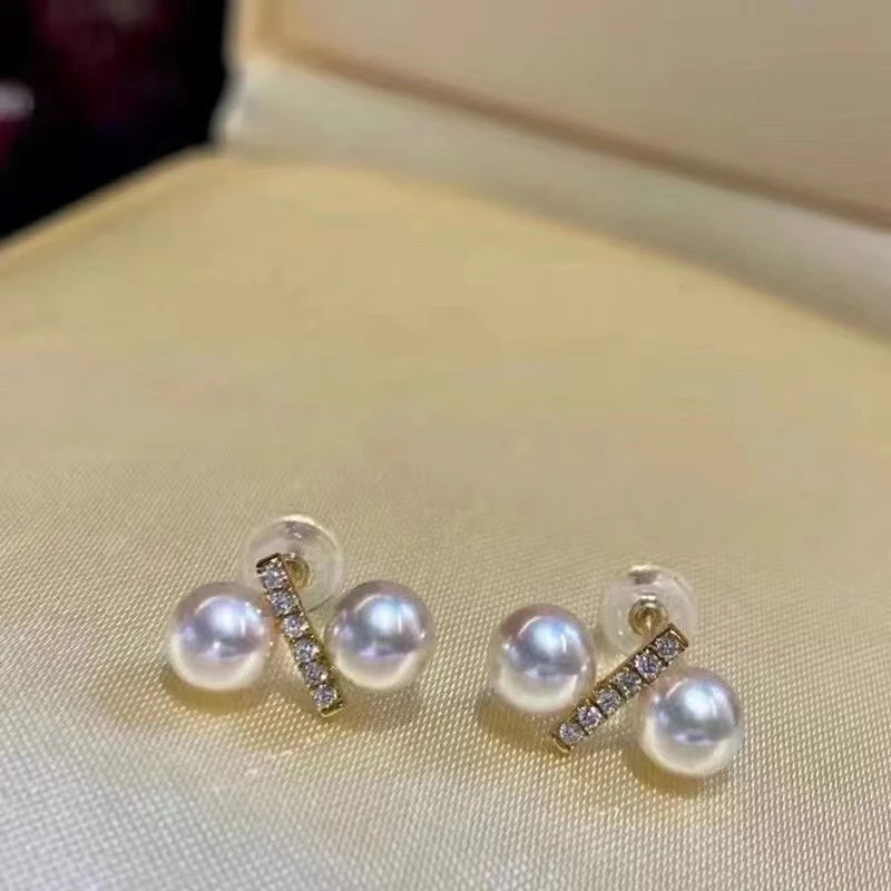 

925 Sterling Silver Earrings Mount Findings Settings Base Mounting Parts for Pearls Agate Crystal Stones Coral Beads Stones