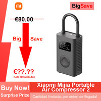 Xiaomi Mijia Portable Electric Air Compressor 2, Portable Electric Inflator, Air Pump Inflator Digital Tire Pressure Detection