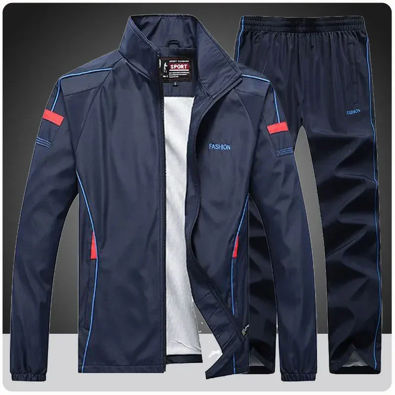 Men's Sportswear Track Suits Spring Autumn Casual Sportsuit Hoodies&Sweatpants 2 Pieces Jacket+pants Sets Tracksuit Men Clothing