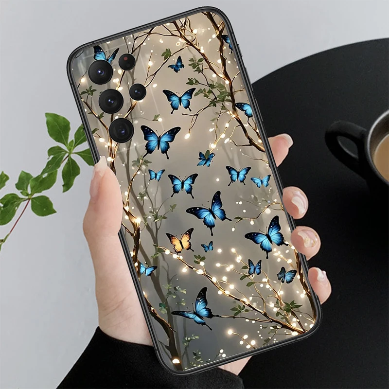 Butterfly Phone Case For Samsung Galaxy A15 A35 A55 A52 A53 A54 A33 A34 A25 A05S A16 A14 A05 A13 M15 M55 M35