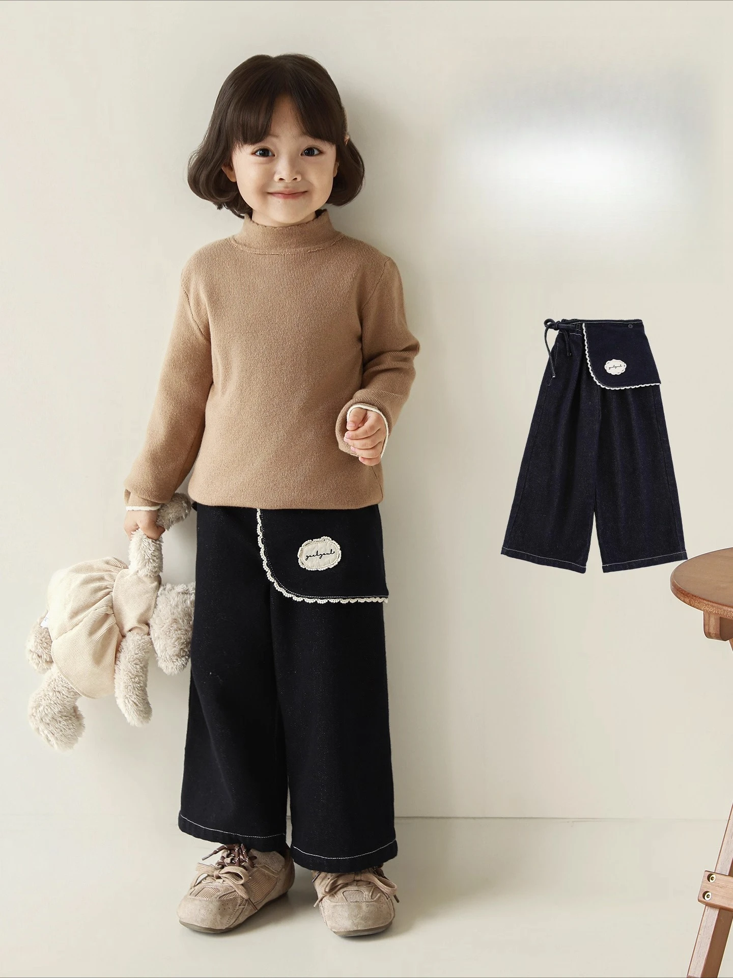 

Girls 2025 K-Style Jeans ColorLock™ Tech Thermal Fleece Lined Straight Leg Slim Fit Santa Gift Kids 1-7 Years