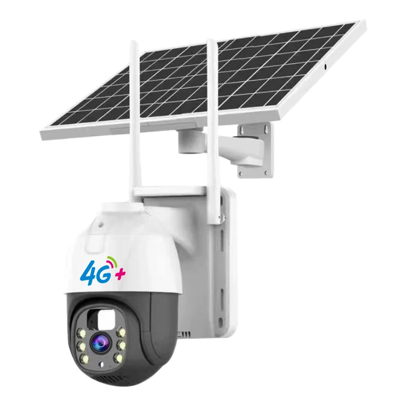 HD 4G  Motion Detect Auto Tracking Solar PTZ Sim Card 10000mah Low-Power Battery Network Camera