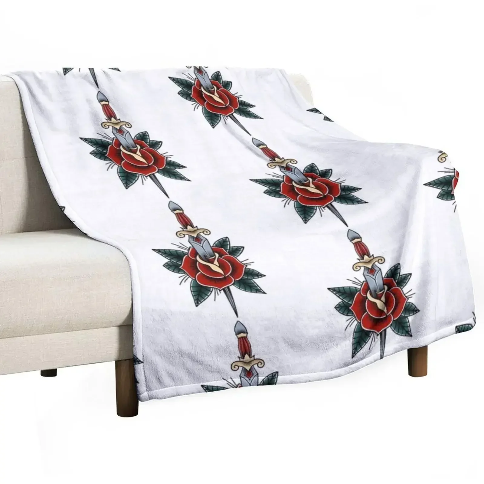 Rose & Dagger Throw Blanket heavy to sleep Decorative Beds Cute Blankets