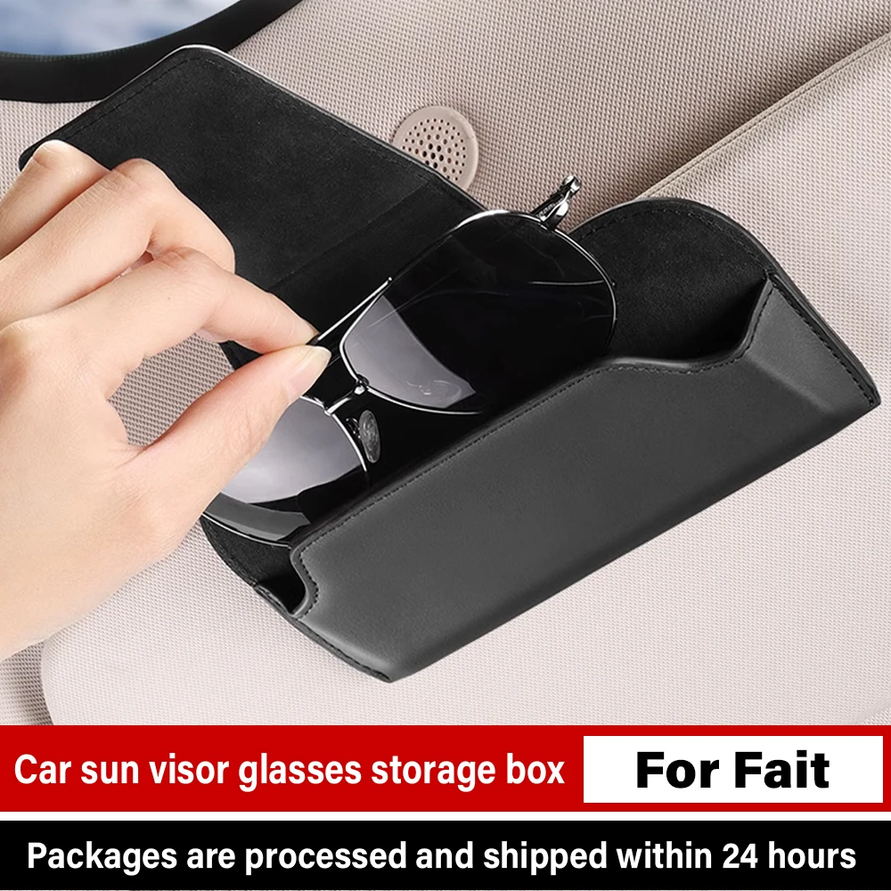 

Car Glasses Box Portable Sunglasses Holder Case Sun Visor Auto Lenses Holder For Fiat Ducato 500 Abarth 500l Tipo Bravo Punto