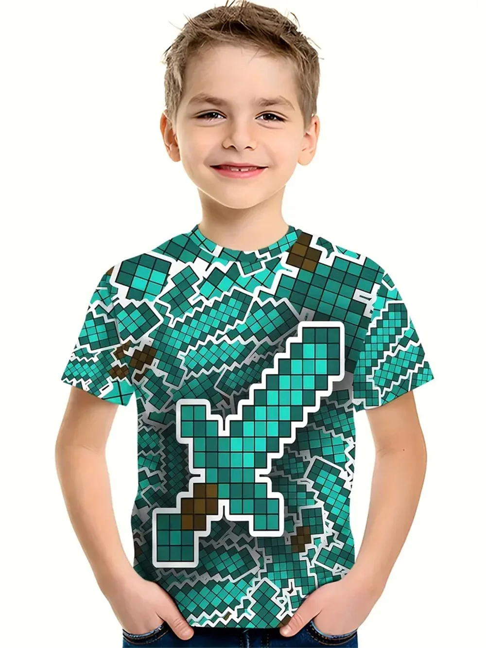 

Boy Clothes Short Sleeve Tees Boys Clothes 3d Print Children's Clothing Fashion Graphic T Shirts Casual Baby T-Shirts