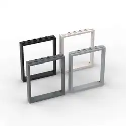 MOC 10PCS 42205 Window 1x6x6 Building Block Kit Flat Front Door Frame Accessories Bricks DIY Idea Toy Children Kid Birthday Gift