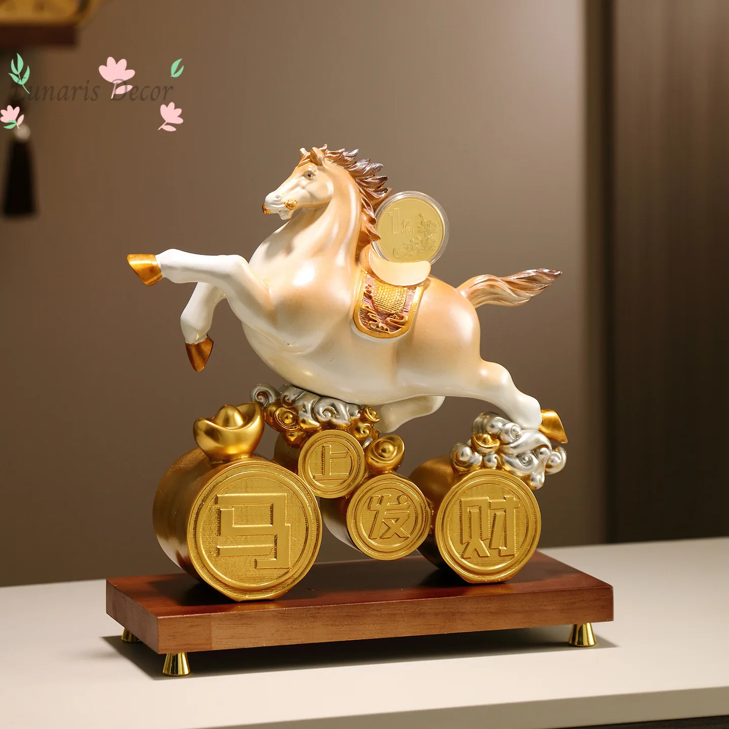 New Chinese light luxury ornaments, home aesthetics, meaning to make a fortune immediately, and give friends housewarming gifts