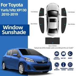 For Toyota YARIS VITZ XP130 2010-2019 Car Magnetic Sunshade Front Windshield Curtain Rear Side Window Mesh Sun Shade Visor