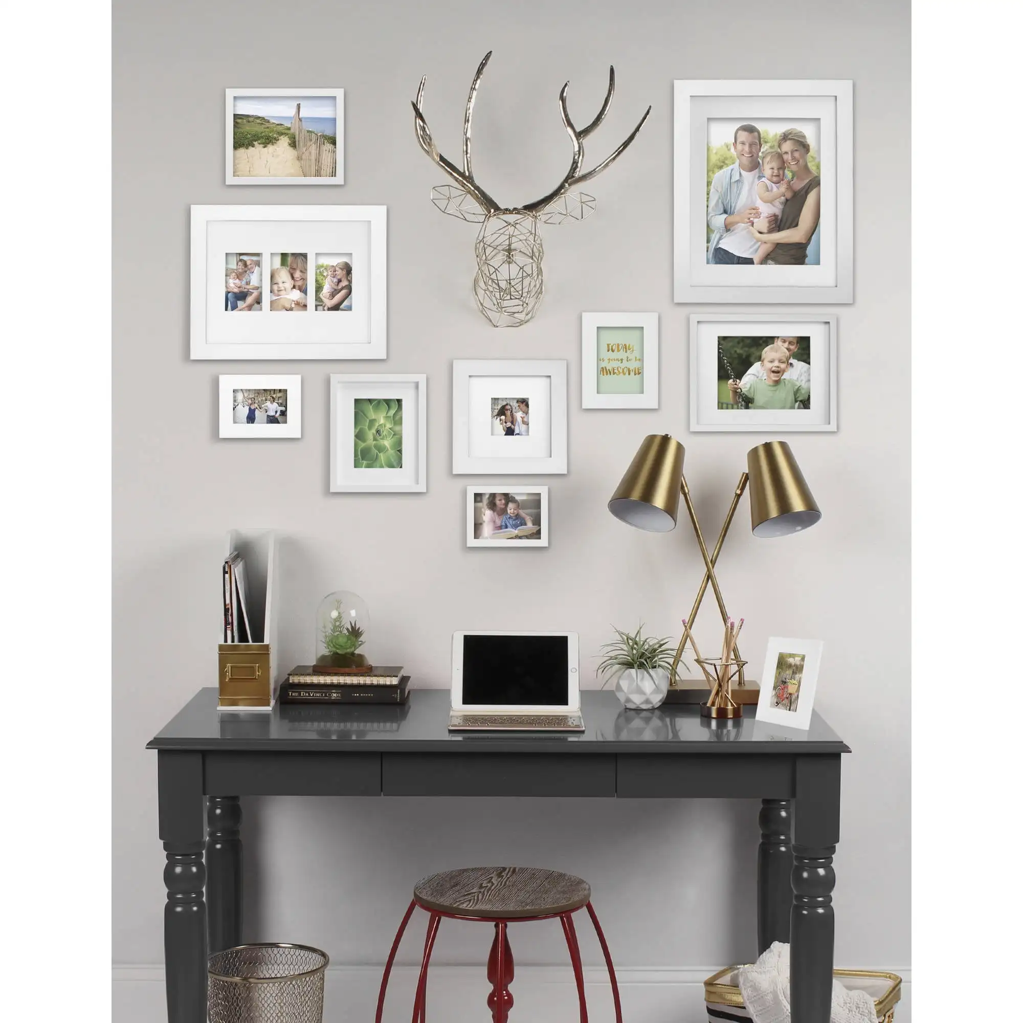 

Museum 14x18 Matted to 11x14 Flat Wide Gallery Wall Picture Frame, White
