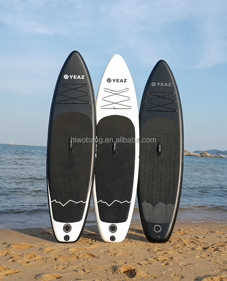Placa SUP OEM 2025 totalmente redonda preta laranja inflável Stand Up Paddle Board Body Board para águas do oceano