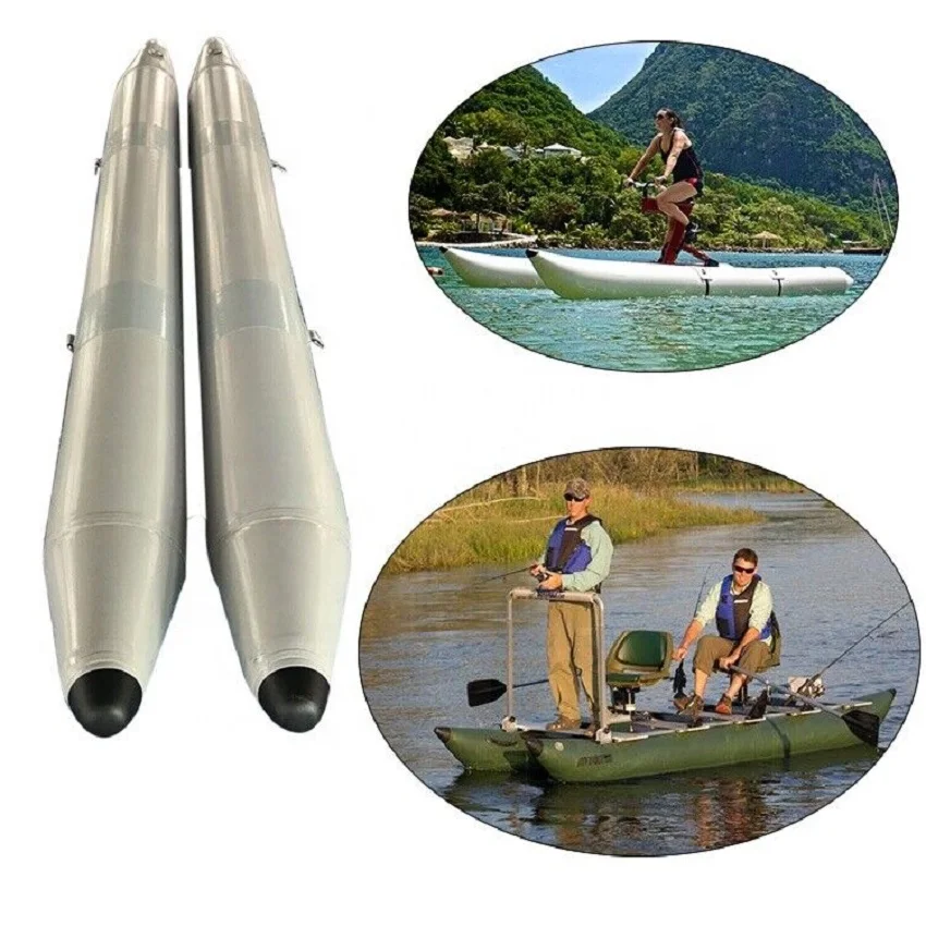 

Pair of Inflatable 0.9mm PVC 10ft. Fishing River Pontoon Raft Boat Float Tubes