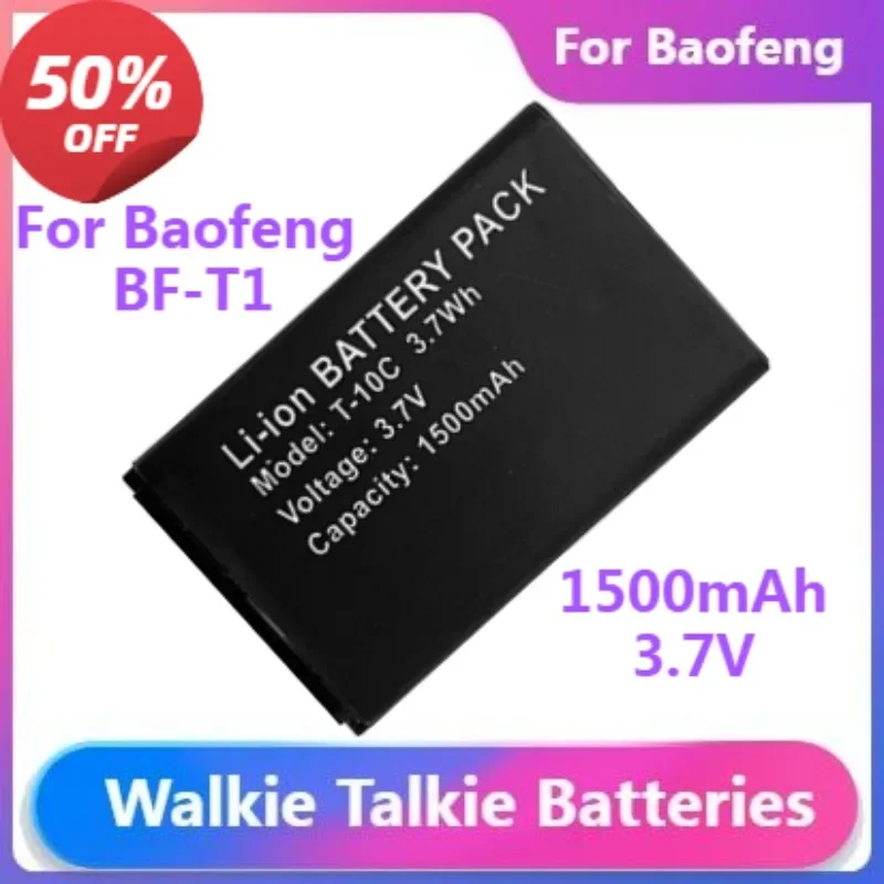 

Walkie Talkie Batteries for Baofeng Walkie Talkie BF-T1 Two Way Radio 3.7V 1500mAh Battery