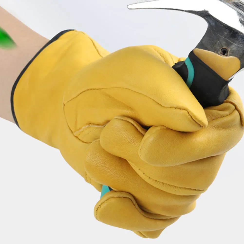

1Pair Insulated Work Gloves for Men Heat-Protective Non-Slip Abrasion-Resistant Breathable Safety Gloves for Engineering