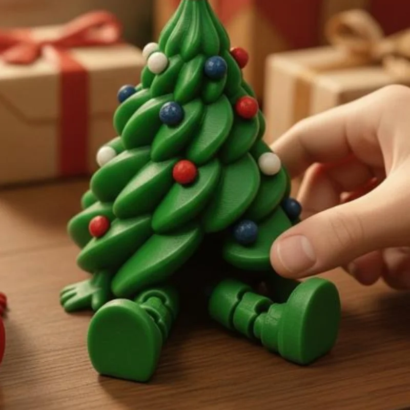 3D Printed Christmas Tree Figures Multi-joint Movable Xmas Decoration Navidad Home Accessories Kids Gifts Living Room Decoratio