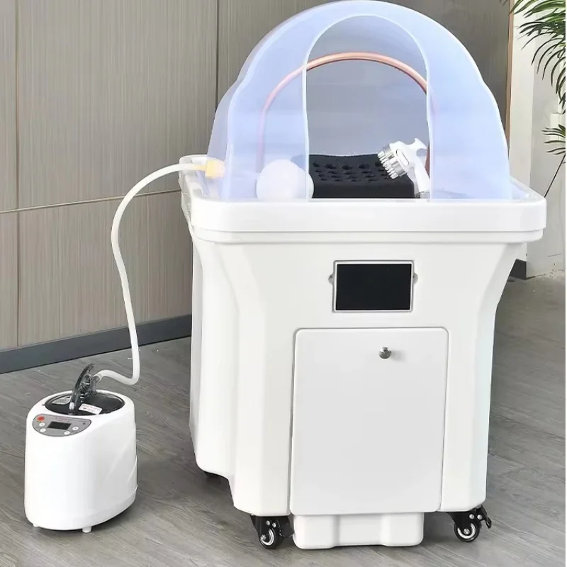 New mobile head therapy device water tank SPA automatic water circulation constant temperature shampoo basin hair salon 2025