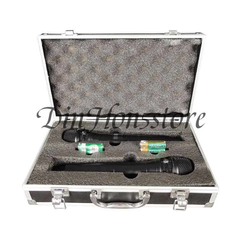 One to two/four wireless handheld microphone aluminum box suitcase 2 pcs 4 pcs 8 pcs microphone machine storage