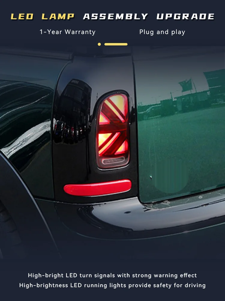 Car Accessories Lamp For BMW MINI Cooper R55 2007-2013 Mizi Flag LED DRL Turn Signal Light Assembly Refit Upgrade Auto Taillight