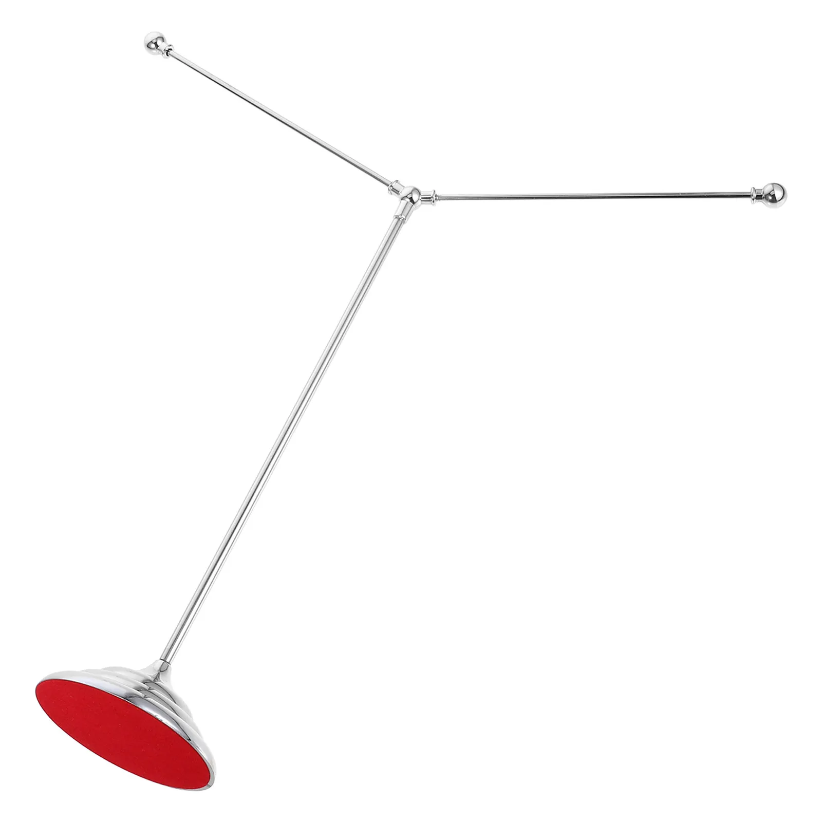 Metal Table Flag Holder Featuring Large Round Base and Y-Shaped Bracket for Superior Stability Indoor Office Desk Flag Display
