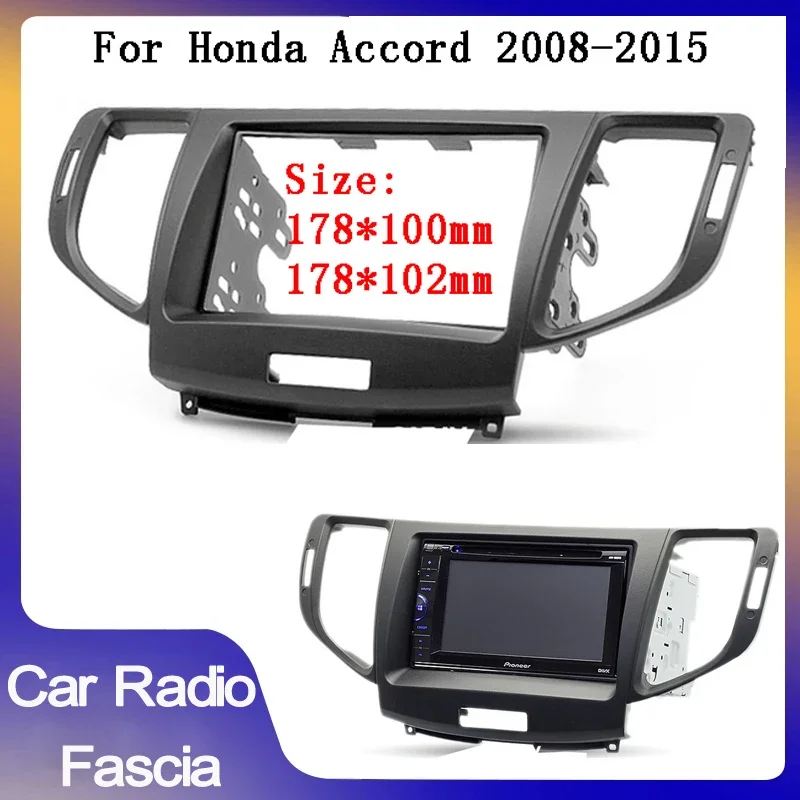 2 Din Car Radio Fascia Panel for Honda Accord Europe Spirior ACURA SR9 2007-2013 Panel Plate Mounting Dash Installation Bezel