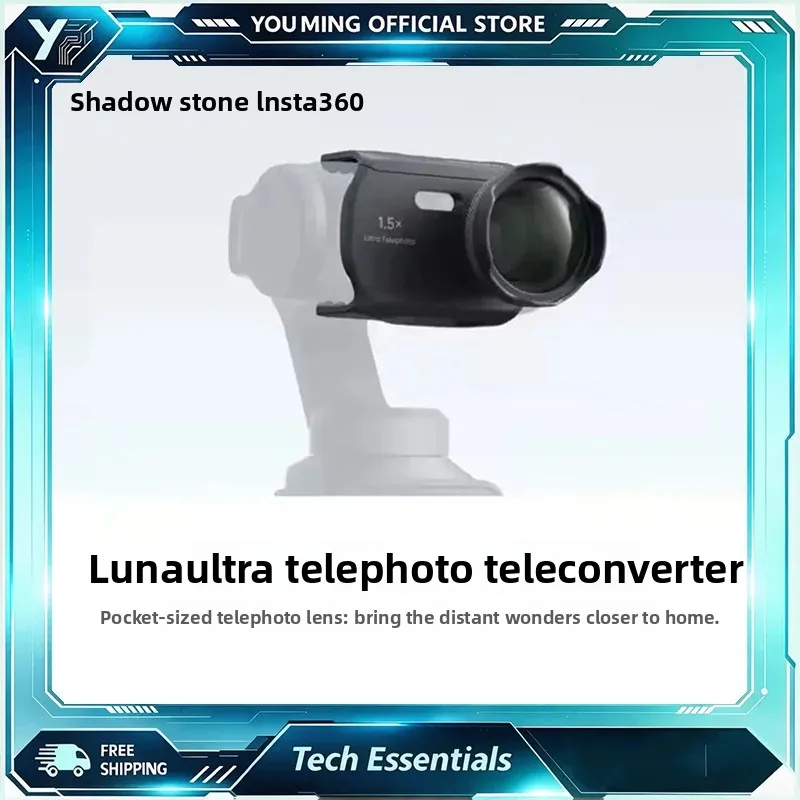 Insta360 Luna Ultra 1.5X Telephoto Lens, Portable Lightweight Zoom Extender for Live Concert & Stage Shooting Vlog Capture