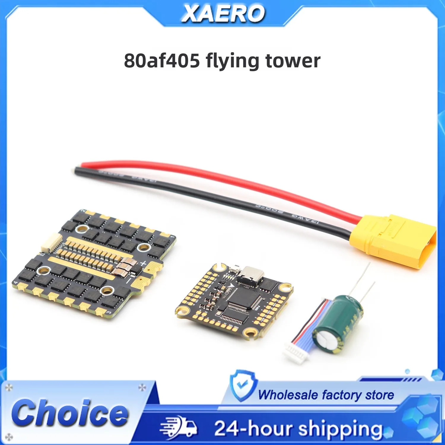 80A 4in1 ESC & F405 Flight Controller Stack - for 13 Inch Long Range FPV Drones, Supports 2S-6S Battery, All-in-One PDB