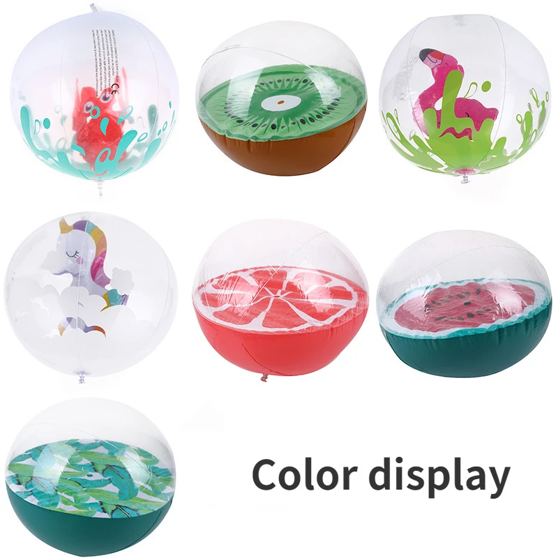 Juguetes inflables de unicornio y Flamenco para piscina, flotador de pelota de playa, anillo de natación, accesorios de fiesta de agua de verano, 1 unidad