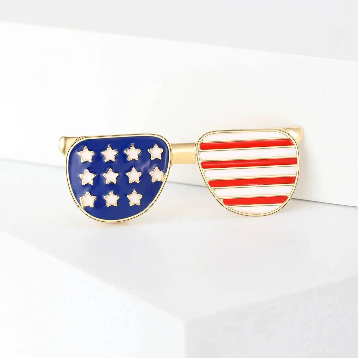 Enamel Statue of Liberty Brooches for Women Unisex Rhinestone American Flag Pins Banquet Party Backpack Gifts Jewelry Accessorie