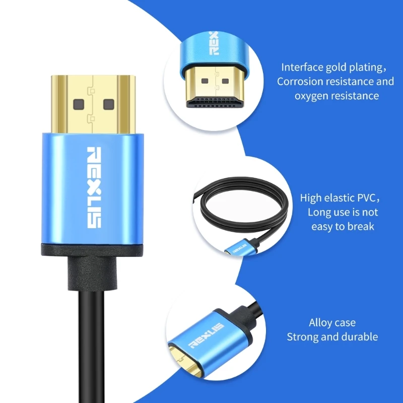 Cáp HDTV Cao Cấp Video Dây Màn Hình 4K Hỗ Trợ HDTV1.4 Dây Đực 4.2 Mm Cho Màn Hình HDTV