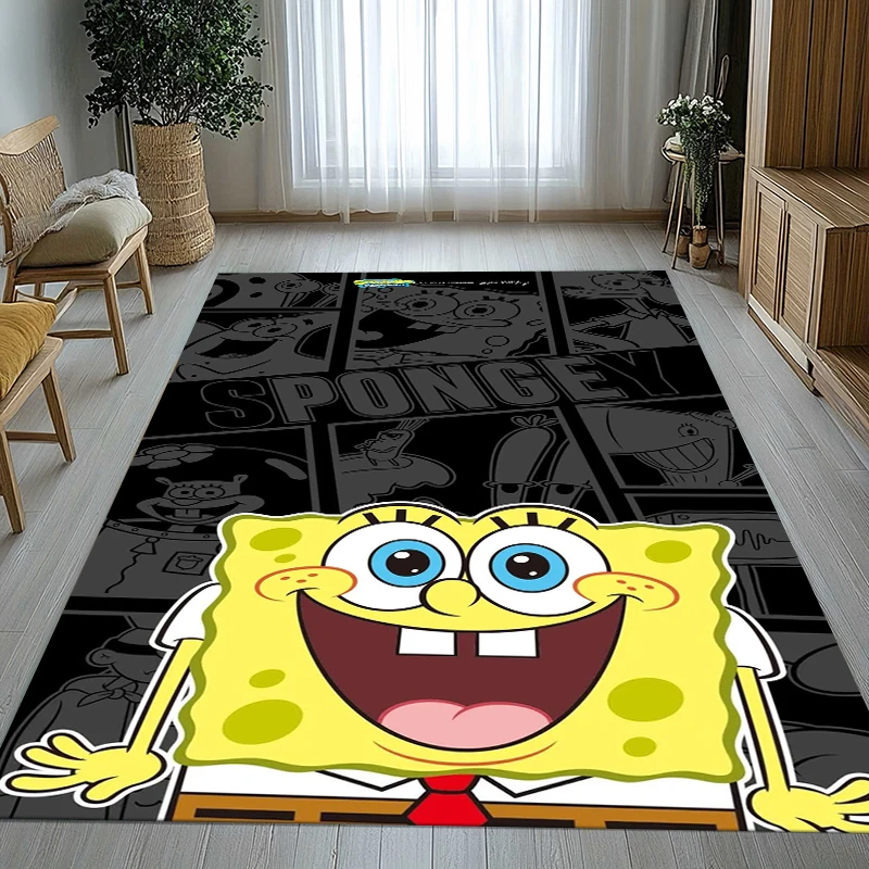 Funny S-SpongeBob Patrick Star Cartoon Living Room Non-Slip Area Rug Soft Carpet for Bedroom Playroom Sofa,Home Decor Doormat