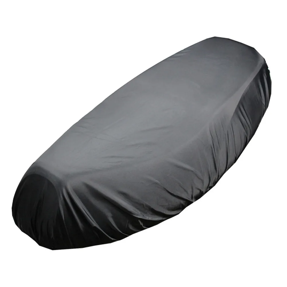 Motorcycle Rain Seat Cover Flexible Waterproof Saddle Cover Black 210D Oxford Cloth Storage Bag Motorbike Accessory