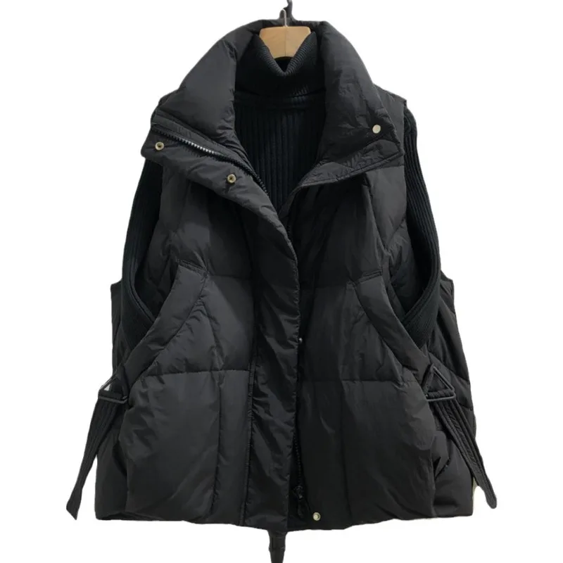 سترة نسائية سميكة قصيرة أسفل سترة فضفاضة بطة أسفل لباس خارجي لخريف سترة غير رسمية عصرية جديدة #3