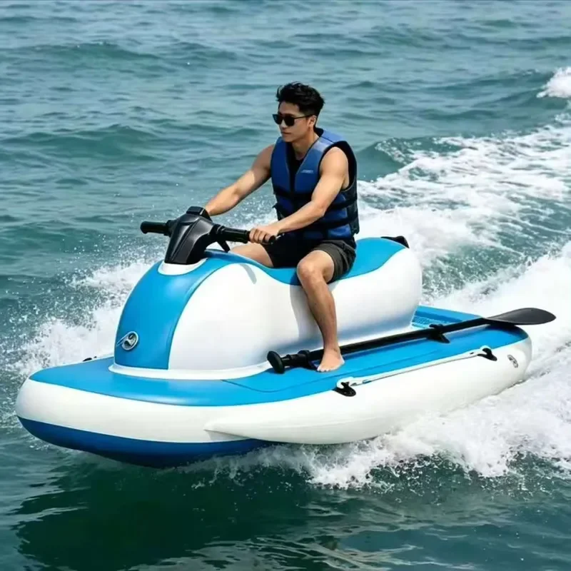 Inflatable Electric Motorboat Portable Electric Water Scooter High Speed Water Sports Toys Suitable for Beaches and Lakes