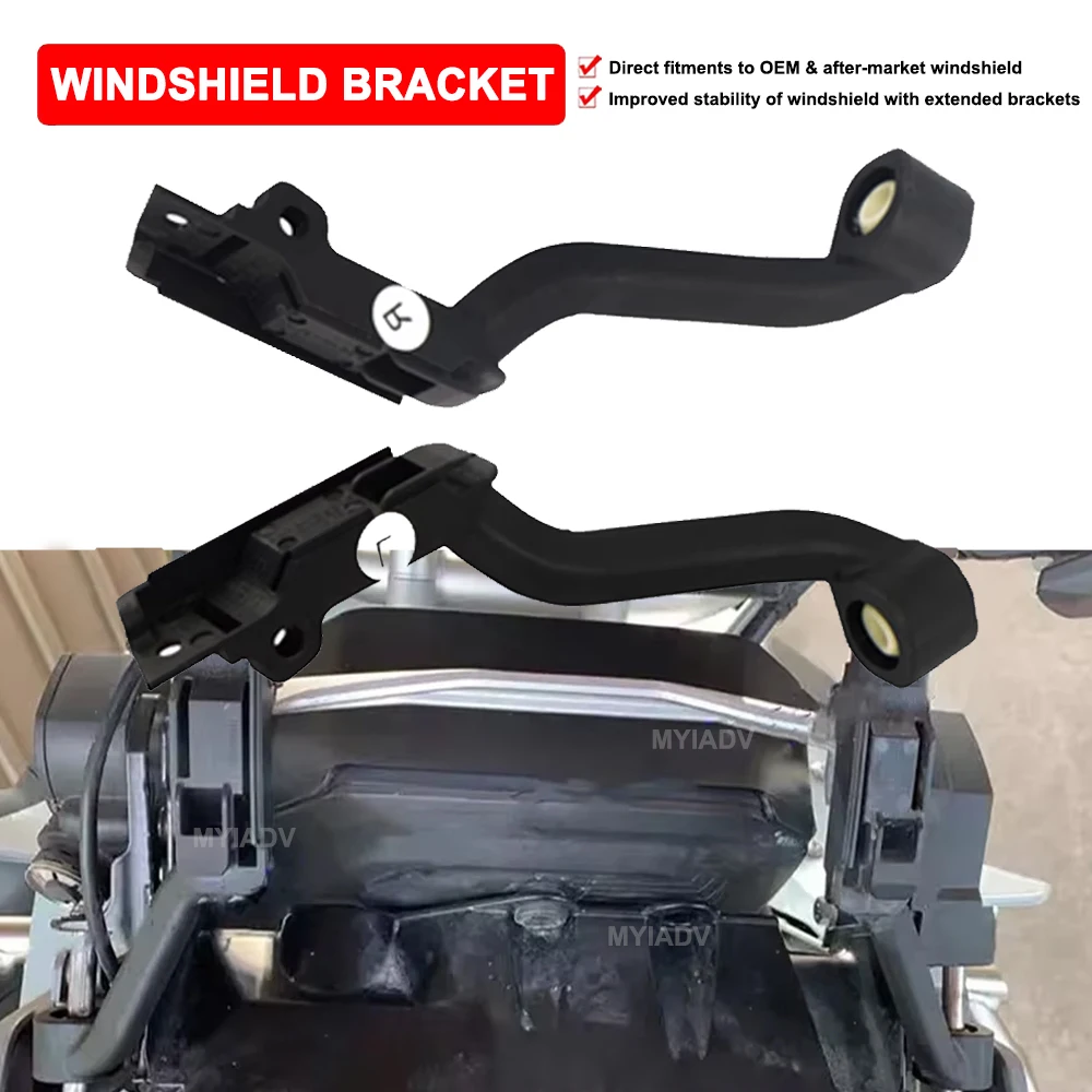 

For BMW R1250GS R1200GS LC Adventure 2013-2023 Motorcycle Windshield Windscreen Reinforcement Adjustable Bracket Lifting Holder
