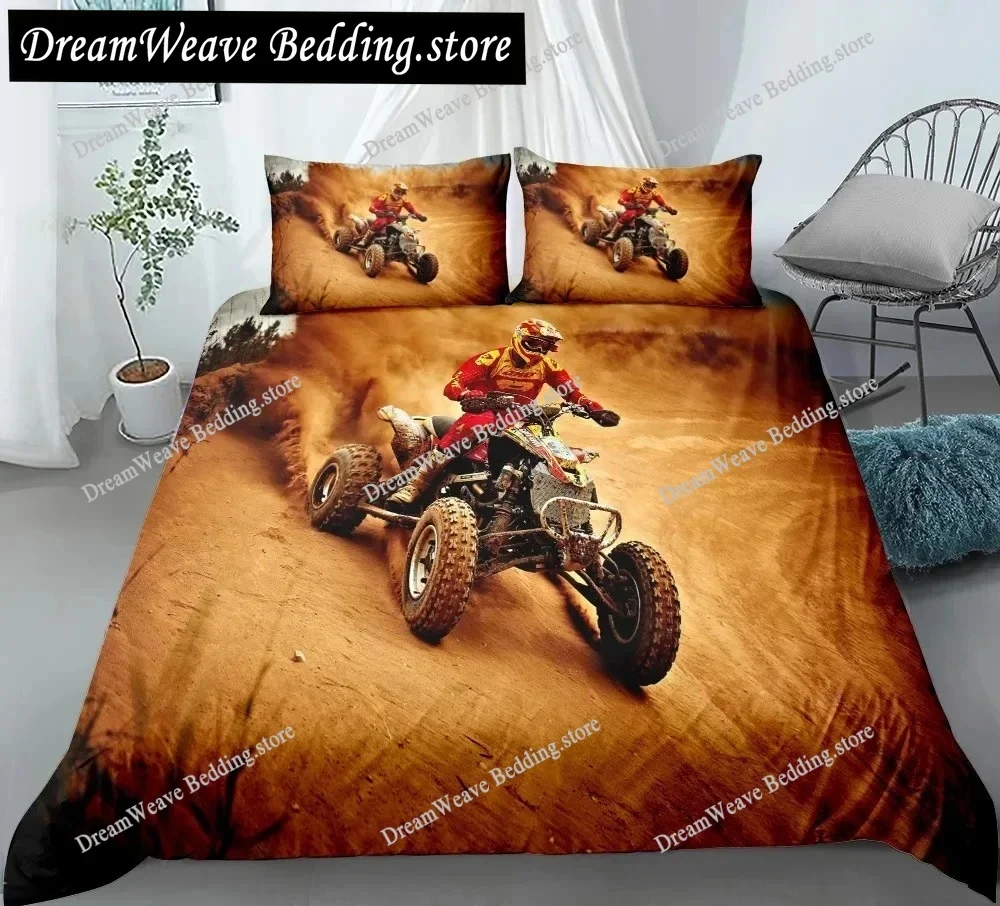 

Motorcycle Race Car Bedding Sets Boys Duvet Cover Custom Bed Linens Single Double Size Adult Decor Home Textiles Luxury Gift