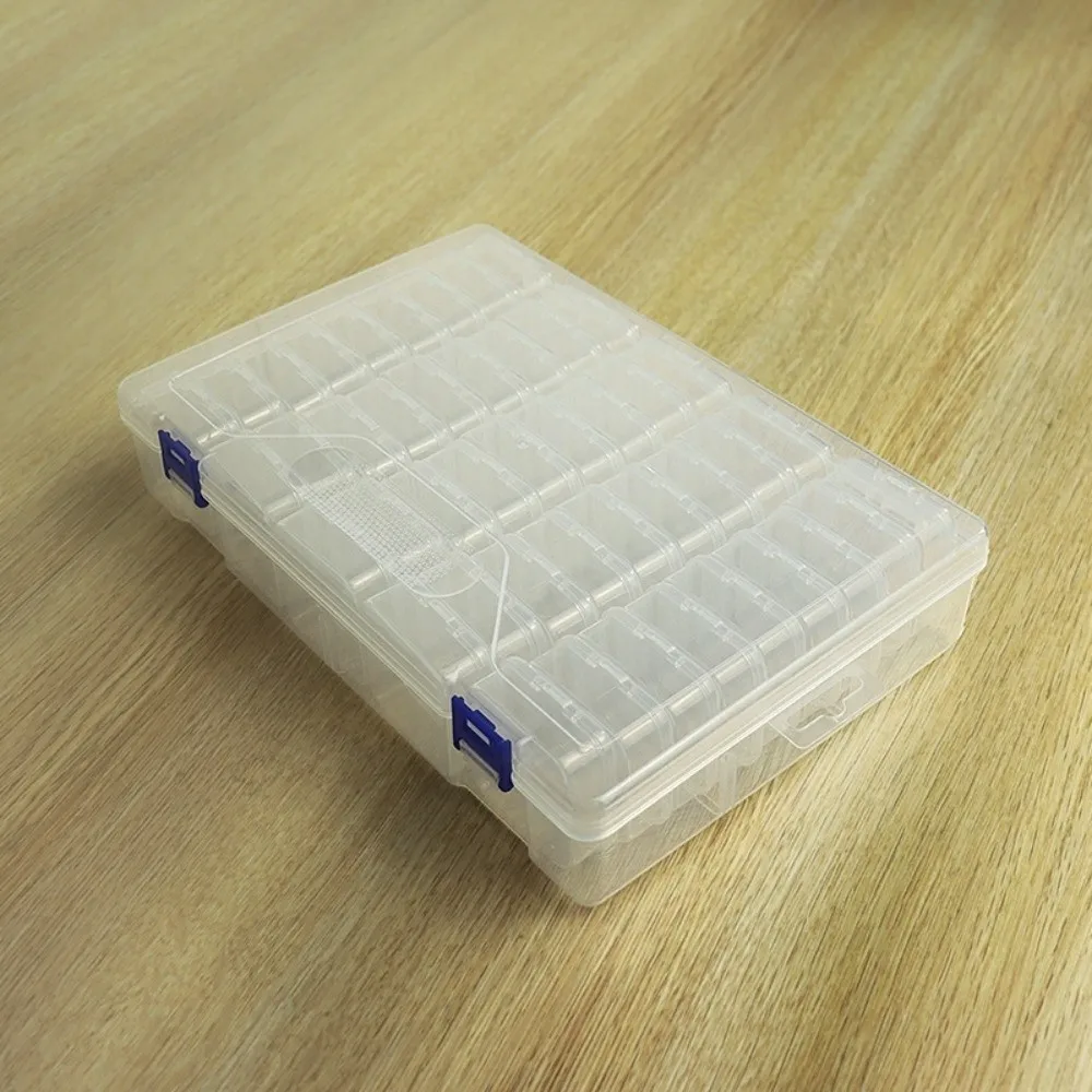 

45 Grids Jewelry Beads Storage Case Plastic Multi-Functional Rhinestone Nail Design Organize DIY Transparent