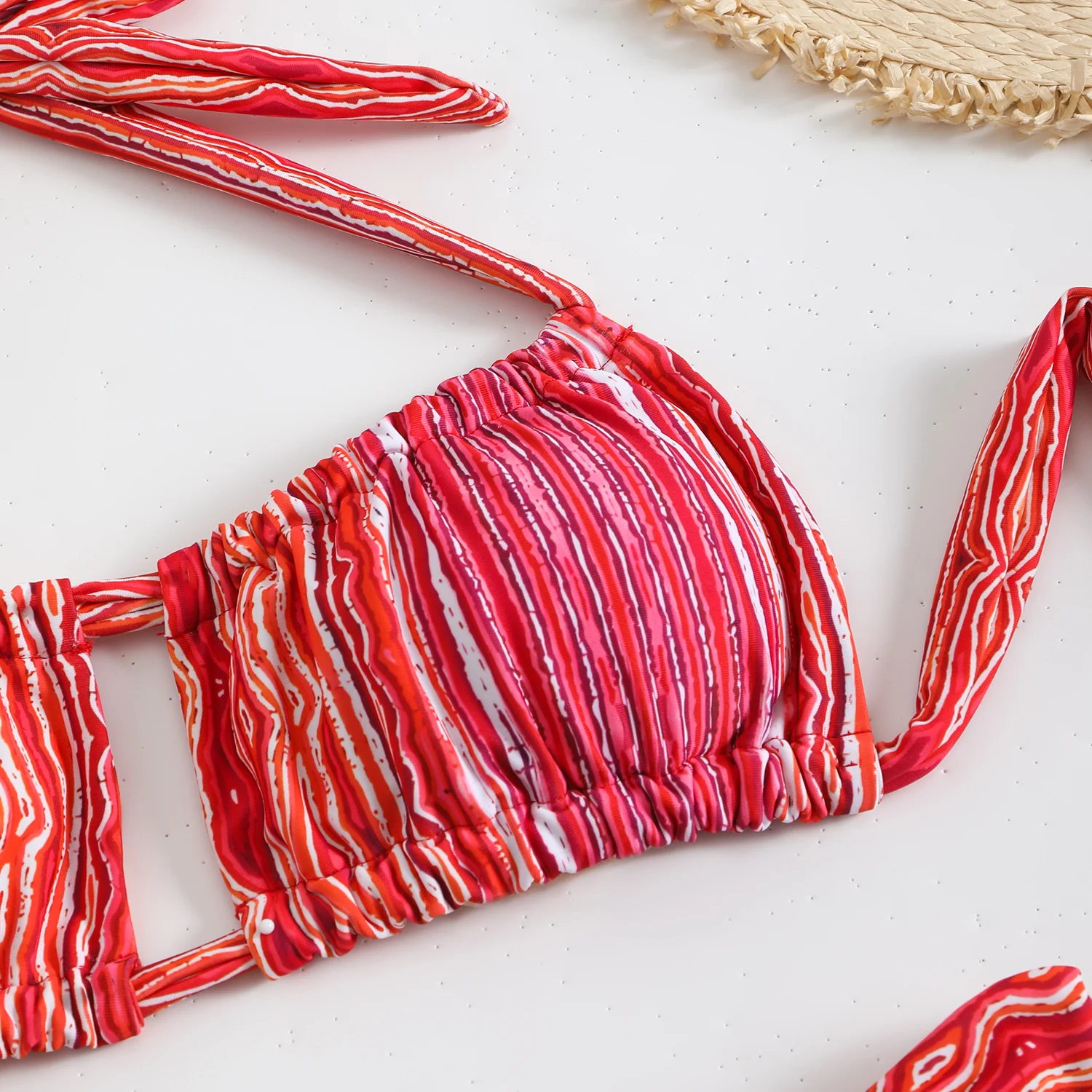 بيكيني مثير ملابس السباحة النسائية 2025 ملابس السباحة الصغيرة عالية قطع العصابة البيكينيات مجموعات قطعتين ثوب السباحة ملابس الشاطئ