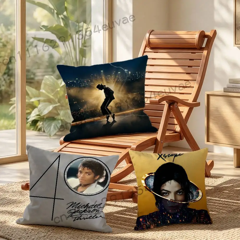 M-Michael J-Jackson Superstar Birth Album Pillow Cushion Cover Pillowcase Living Room Sofa Home Decor Customized Cartoon