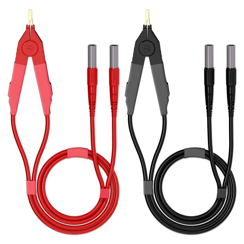 LCR digital bridge clamp high voltage high current 4mm banana plug low resistance Kelvin crocodile clamp test connection wire
