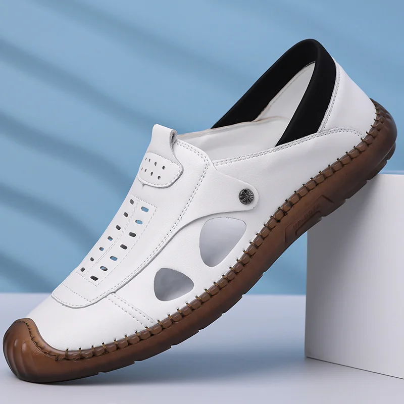 

Summer Microfiber Leather Casual Slippers Breathable Fashion Outdoor Beach Sandals