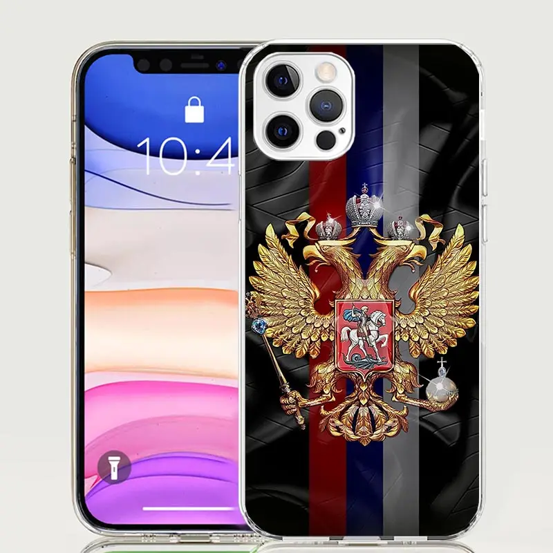 National Flag RU FR UK Phone Case For Apple Iphone 11 12 13 Mini 14 15 16 Pro Max 7 Plus X XS XR SE Art Customized Coque Capa