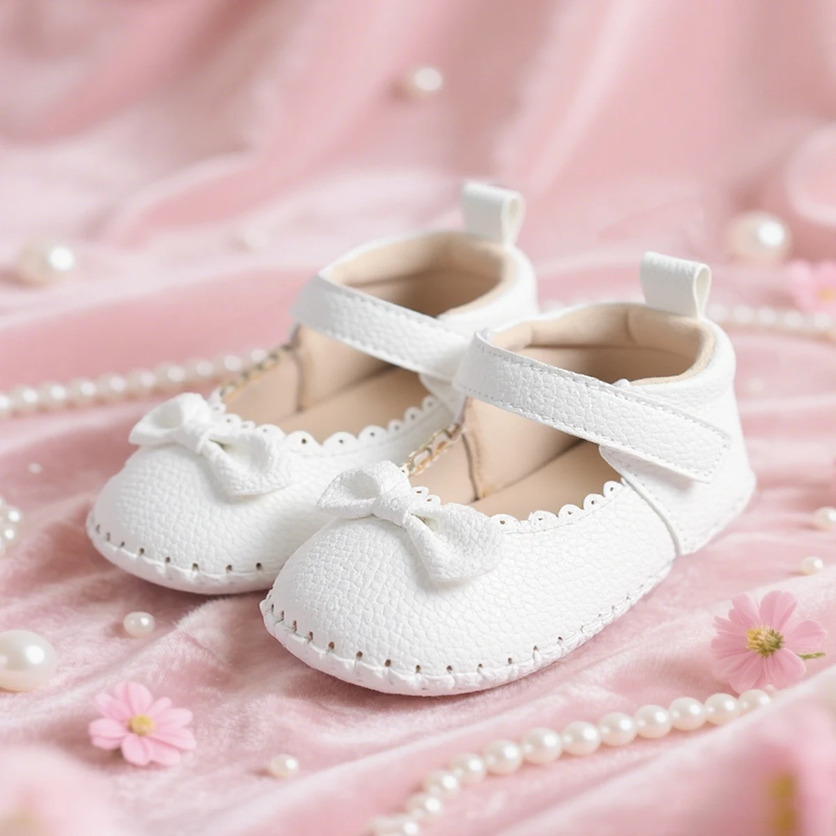 

Милые детские повседневные туфли принцессы из искусственной кожи для первых ходунков с бантом для маленьких девочек, резиновая мягкая нескользящая подошва, От 0 до 18 месяцев