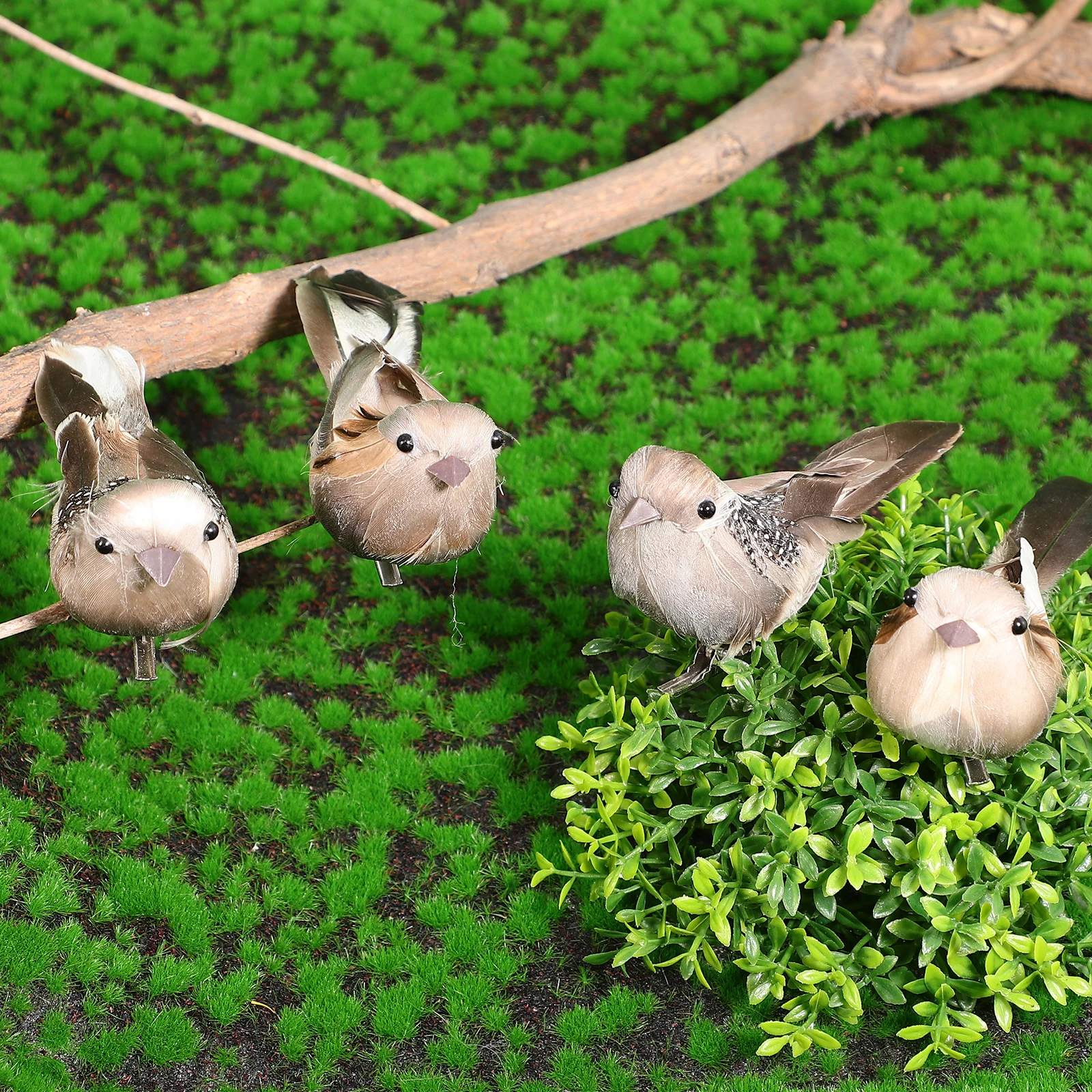 

10Pcs Artificial Foam Birds Realistic Simulation Bird Decorations Clip-on Ornaments for Home Easter Party