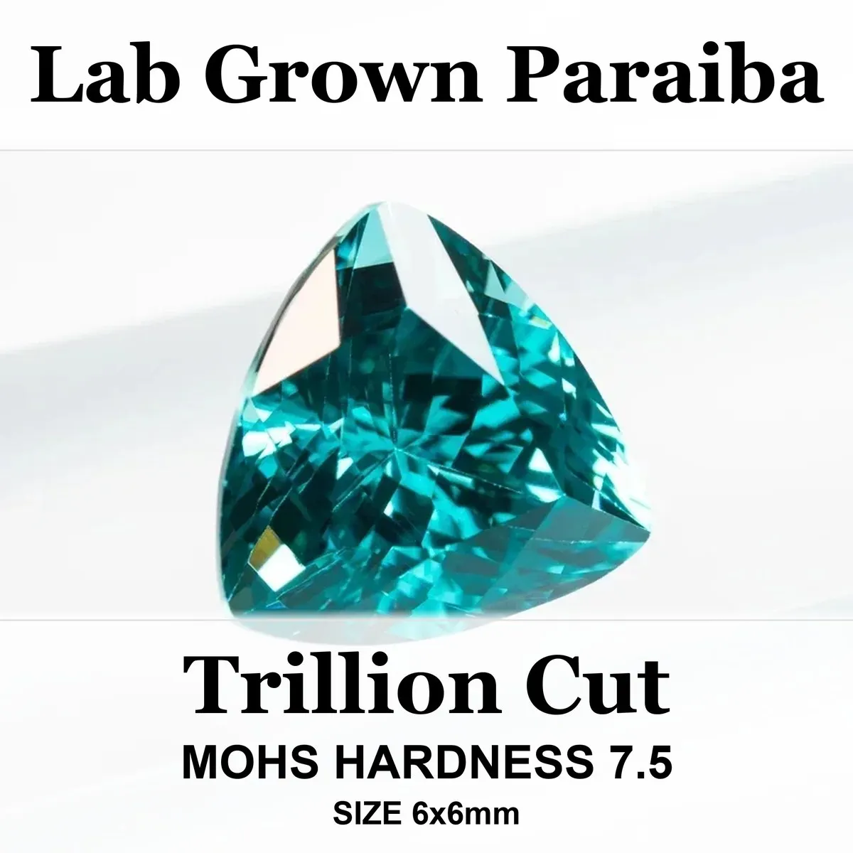 Top Lab Grown Sapphire Paraiba Fat Triangle Trillion Charms Gemstone DIY Ring Necklace Earrings Main Materials