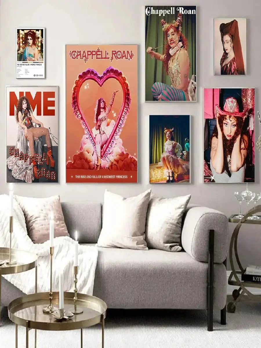 خمر شابيل روان المغني صورة قماش اللوحة الكلاسيكية ألبوم الموسيقى المشارك يطبع جدار ديكور فني للمنزل هدية #2