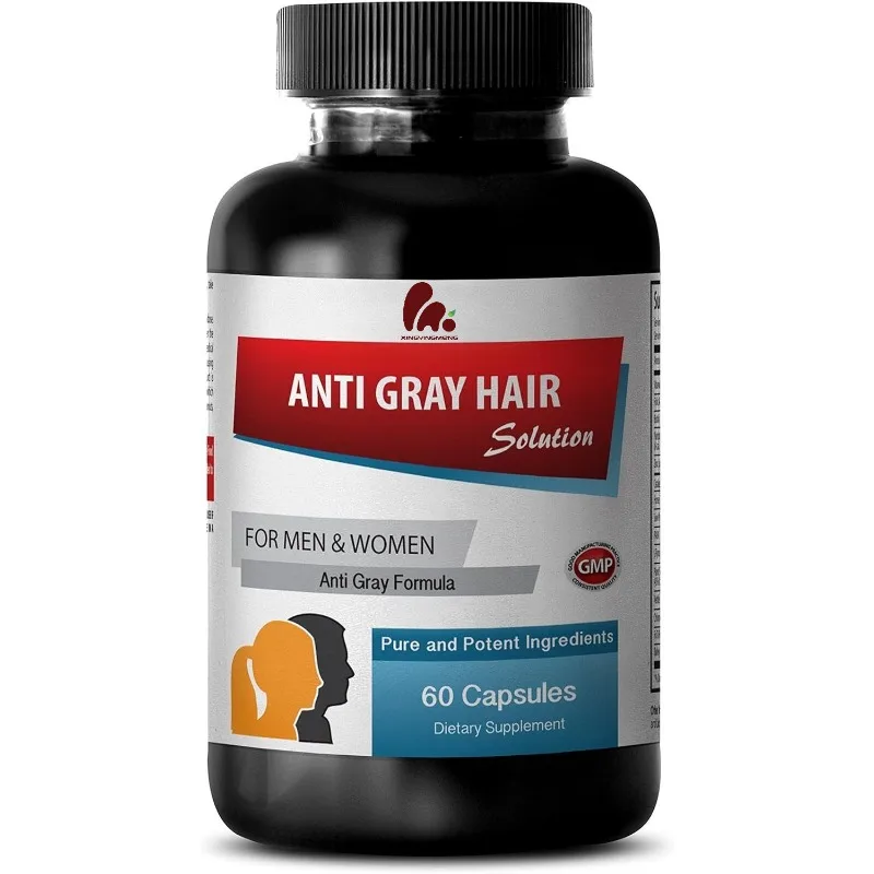 

Anti white hair natural formula - biotin supplement - anti white hair supplement 60 capsules
