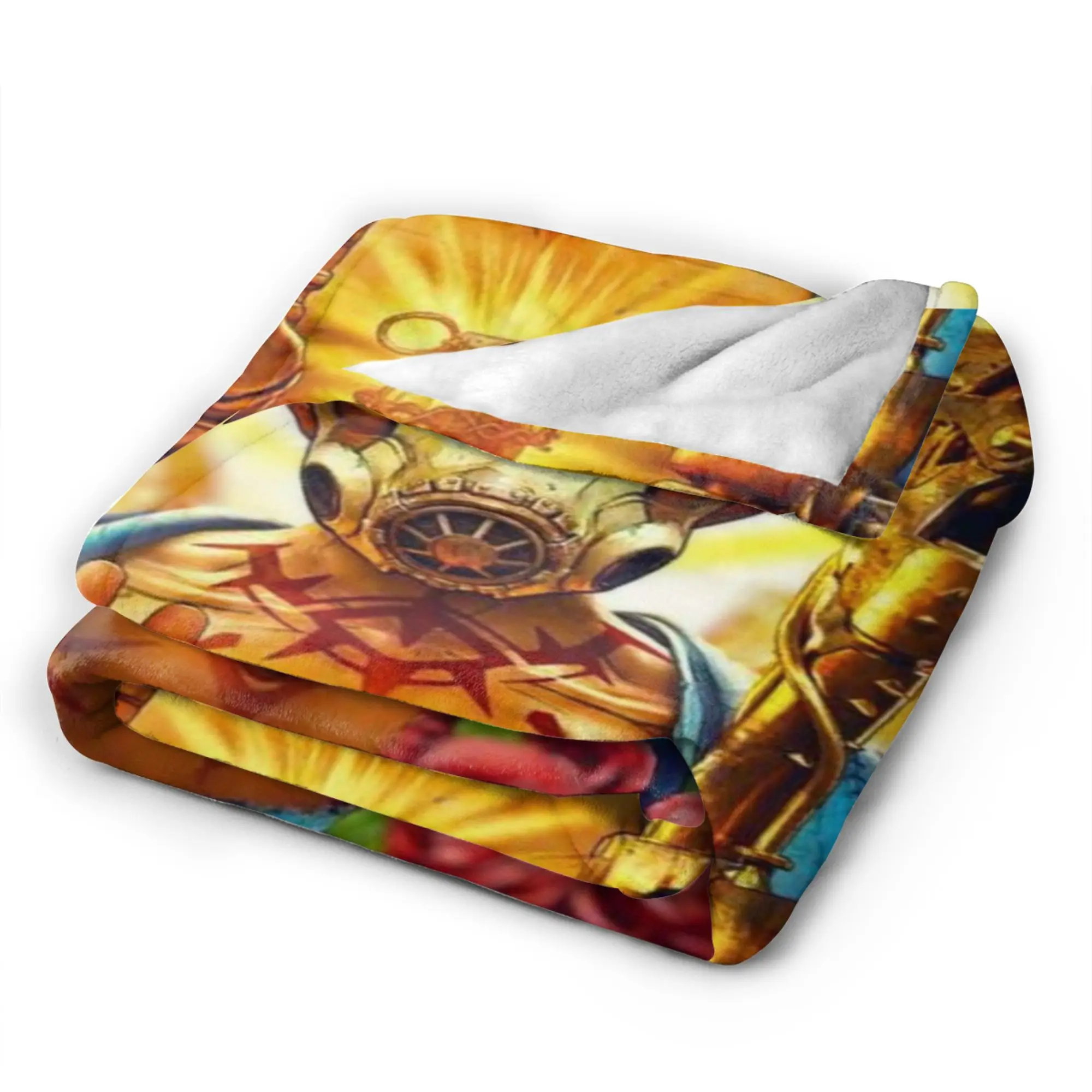 بطانيات لعبة Borderlands 4 من الصوف المريحة وخفيفة الوزن ورفيعة لمفرش الأريكة