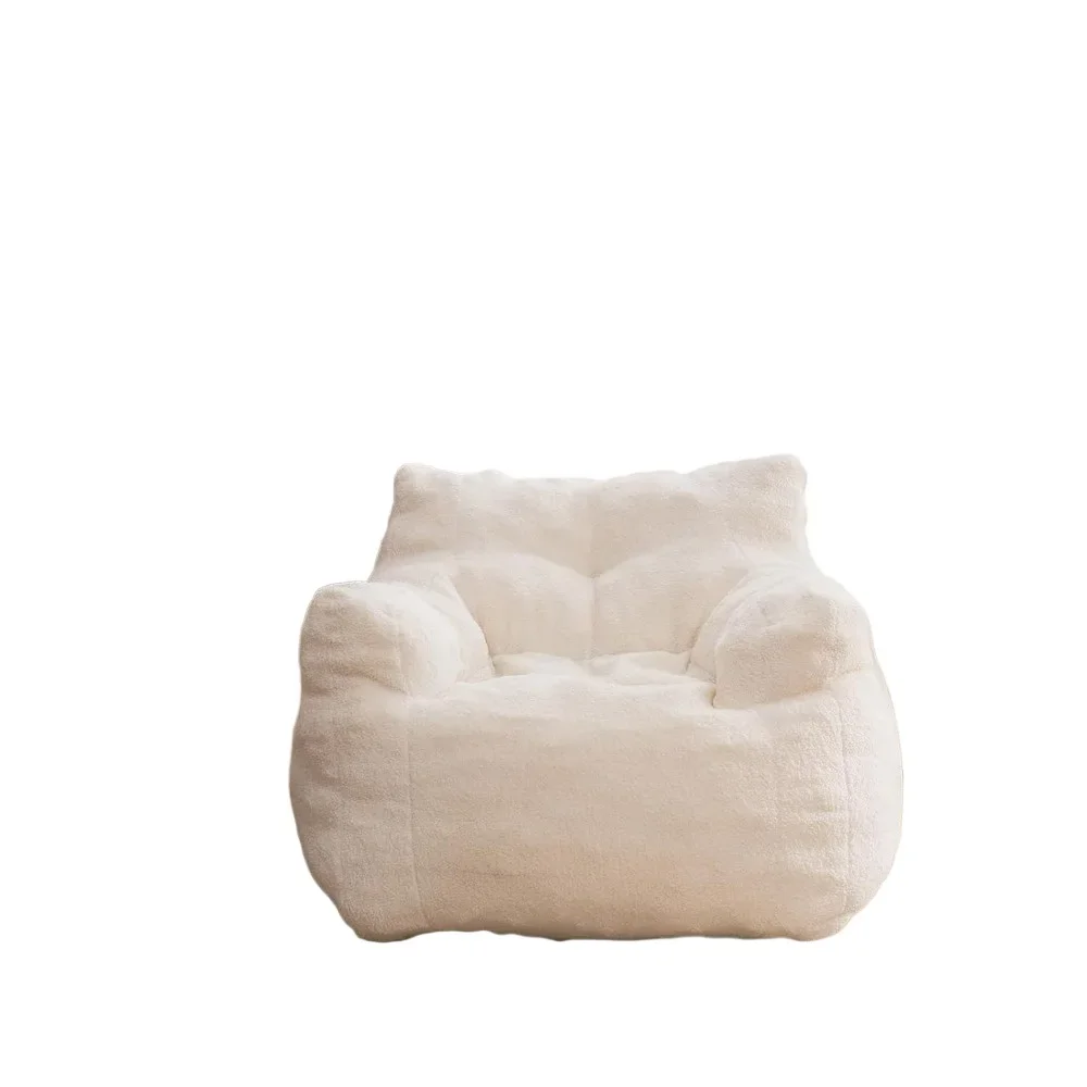 Sitzsack, flauschiger Füller, Wohnzimmer, weiß, Sitzsack.