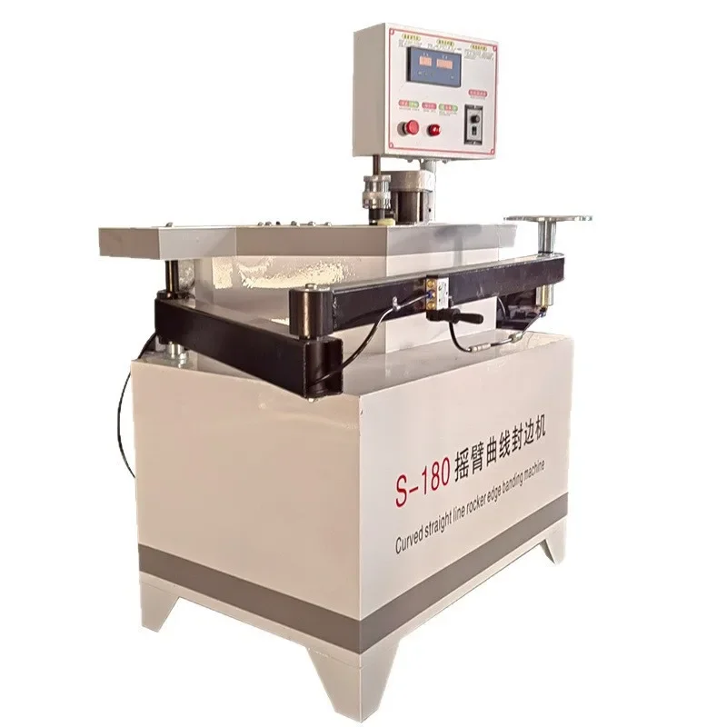 Woodworking heavy-duty rocker arm edge banding machine, automatic plate curve stacking arm edge banding machine